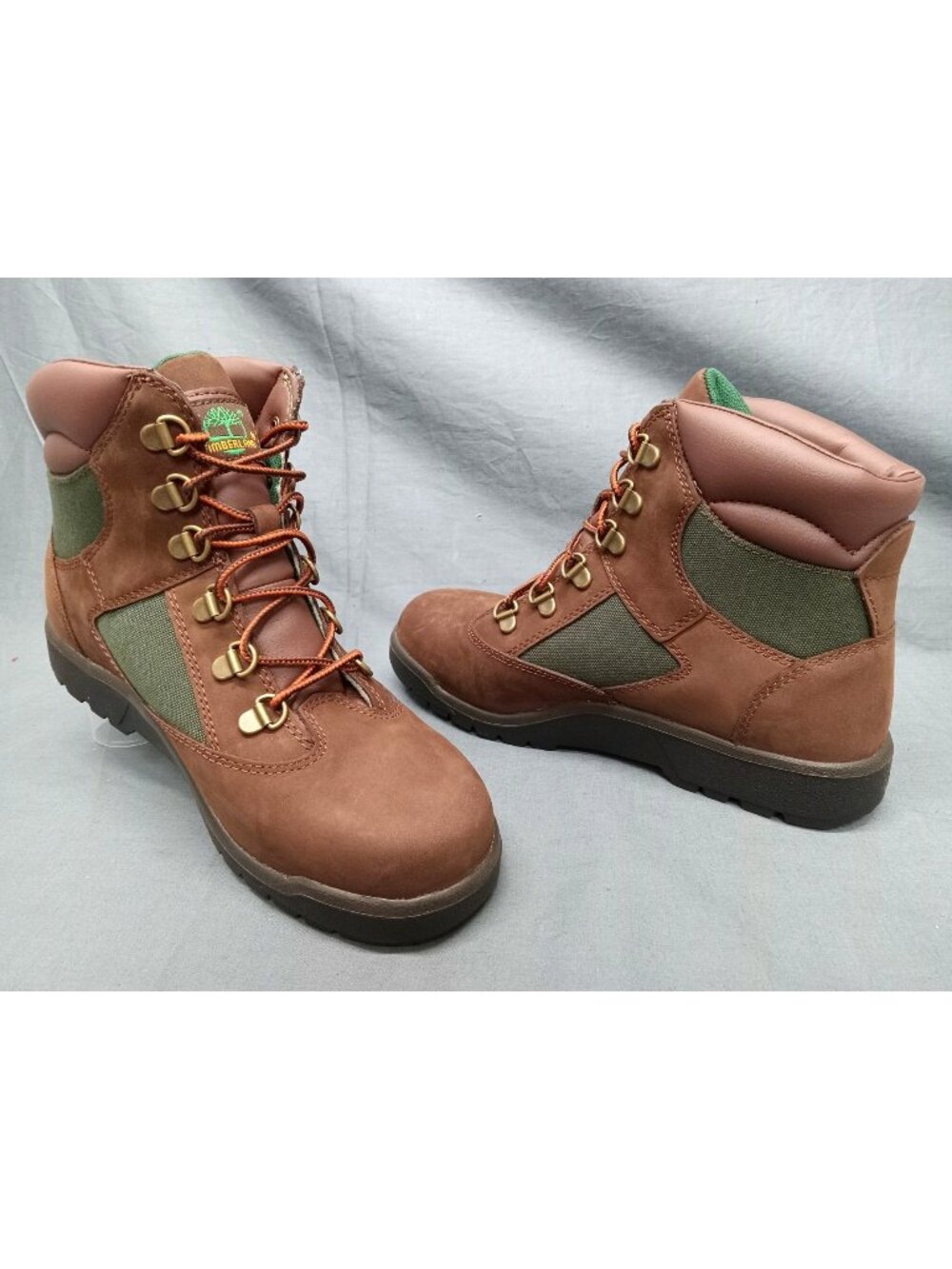 Timberland Field Boot 6 Inch (GS) Waterproof Brown Green Boys Size 6 NEW NO BOX!